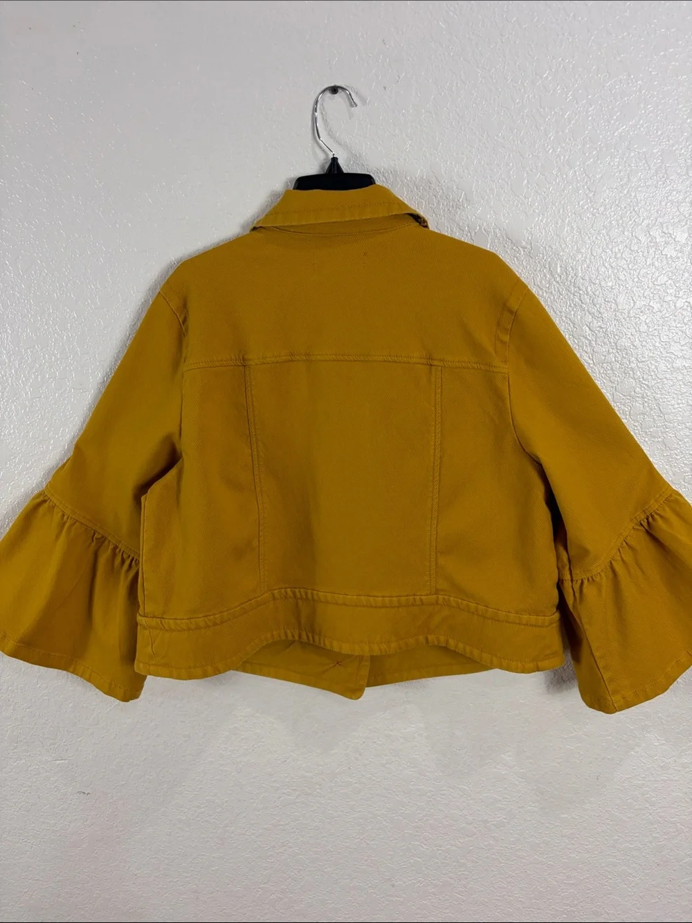 Anthropologie Plus,Size 1X,Mustard Bell-Sleeve Jacket - Picture 9 of 17